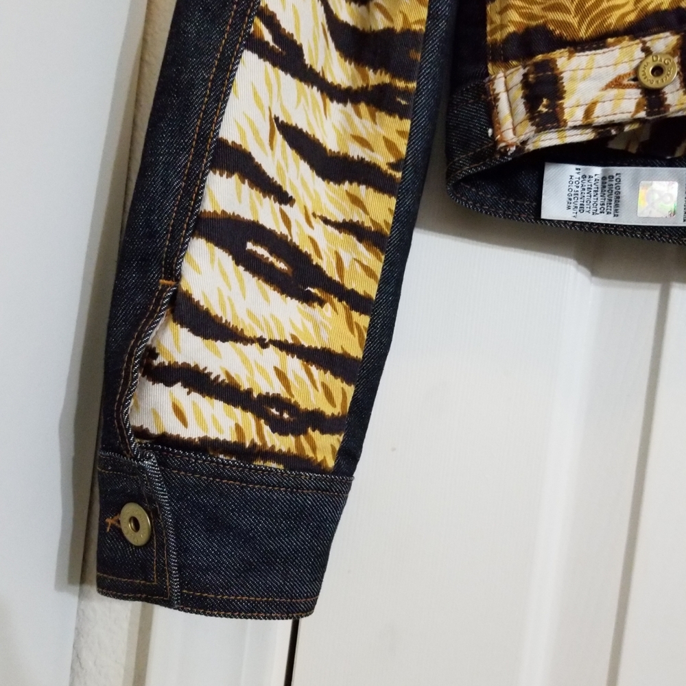 Dolce&Gabbana denim/cheetah jacket and pant set - Picture 7 of 8